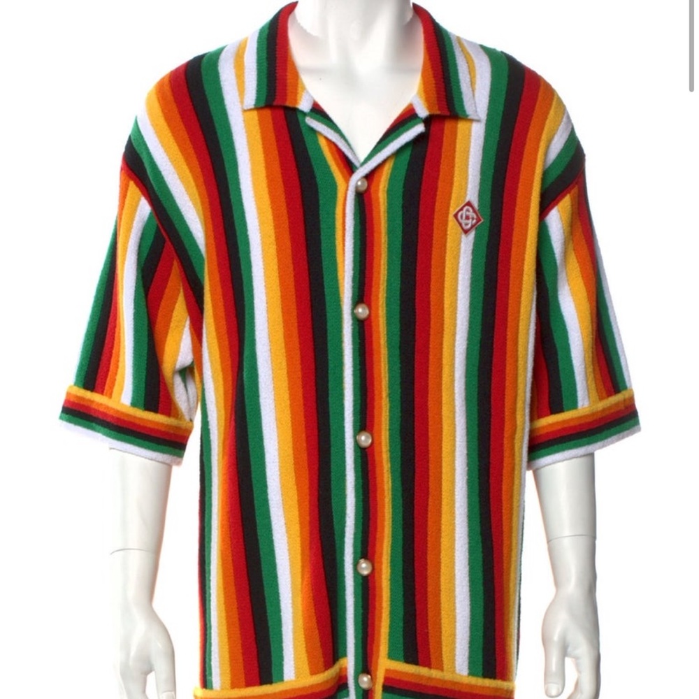 Casablanca striped polo shirt